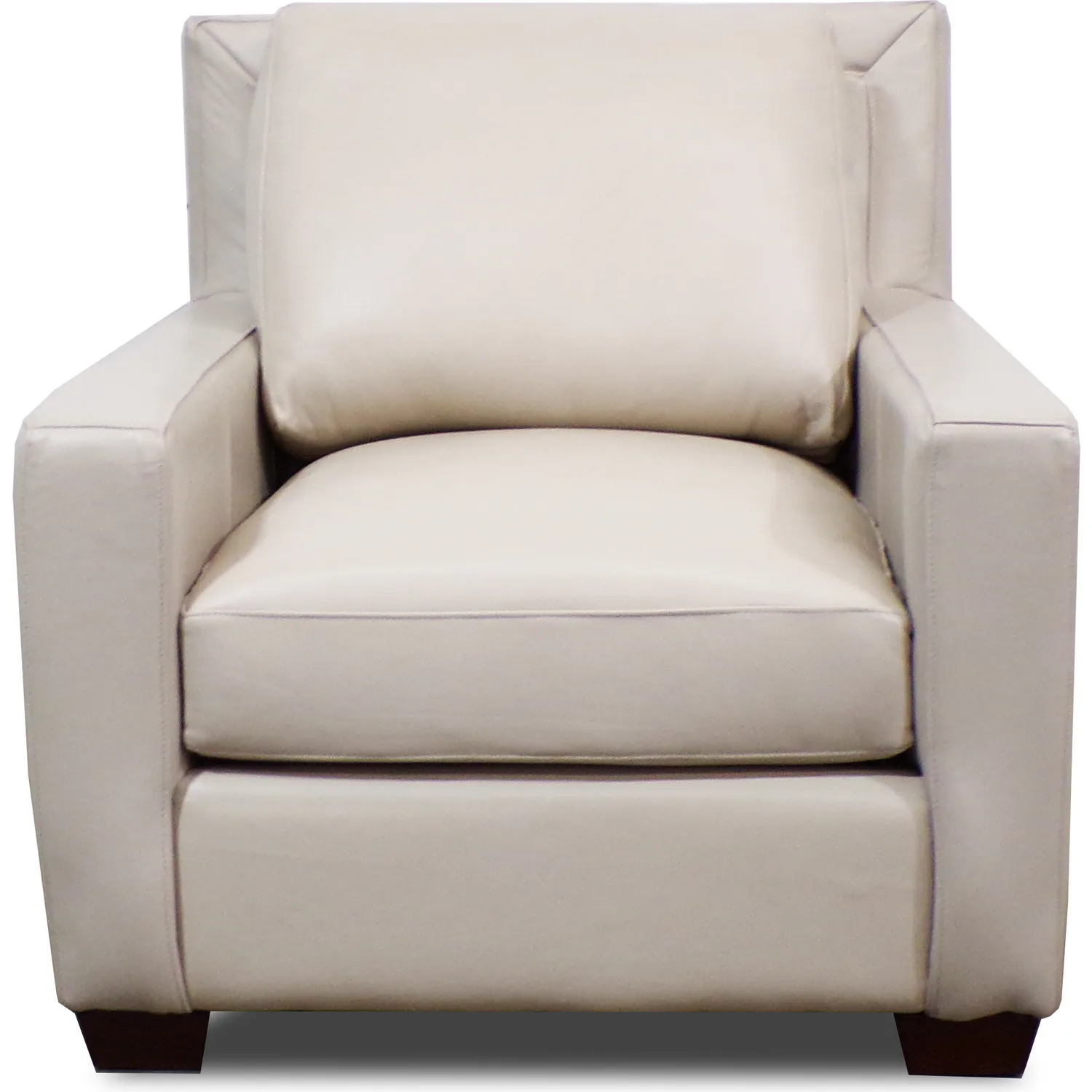 6350 Accent Chair in Pebble Bone Beige Top Grain Leather